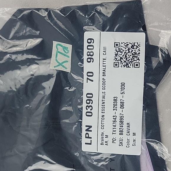 NWT Savage X Fenty Cotton Essentials Scoop-Neck Bralette in caviar Size Med - Picture 5 of 5